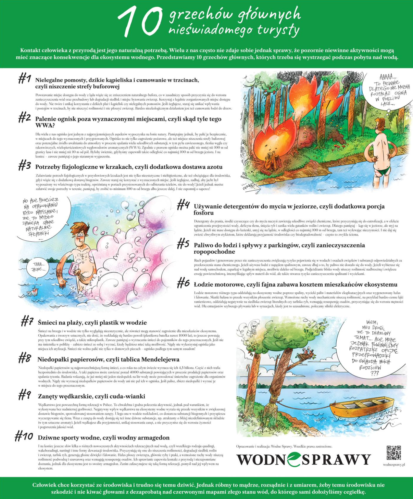 Plakat - 10 grzechów głównych nieświadomego turysty (spis w artykule_