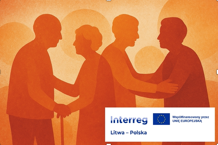 Grafika, ludzie obejmujący się ramieniem