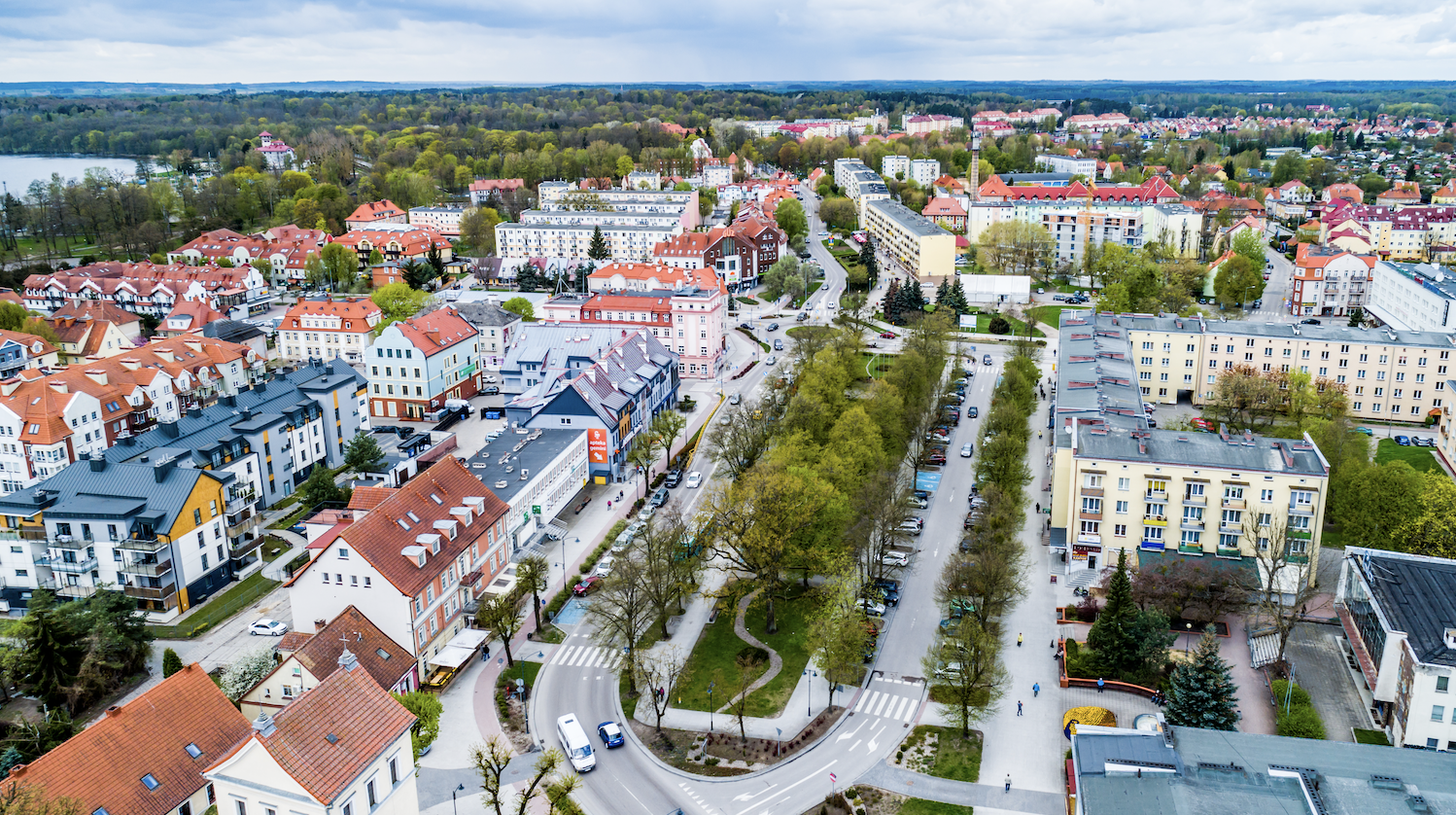 Giżycko z lotu ptaka