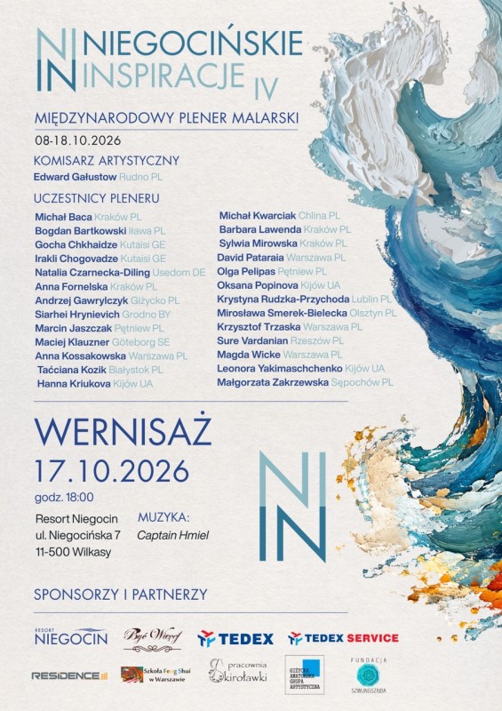 „Niegocińskie Inspiracje IV | Wernisaż Międzynarodowego Pleneru Malarskiego 