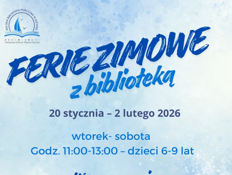 Ferie zimowe z Biblioteką Publiczną