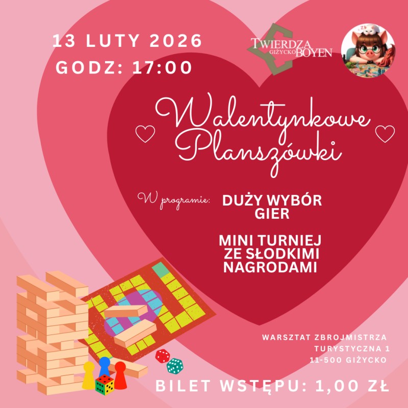 Walentynkowe planszówki w Twierdzy Boyen
